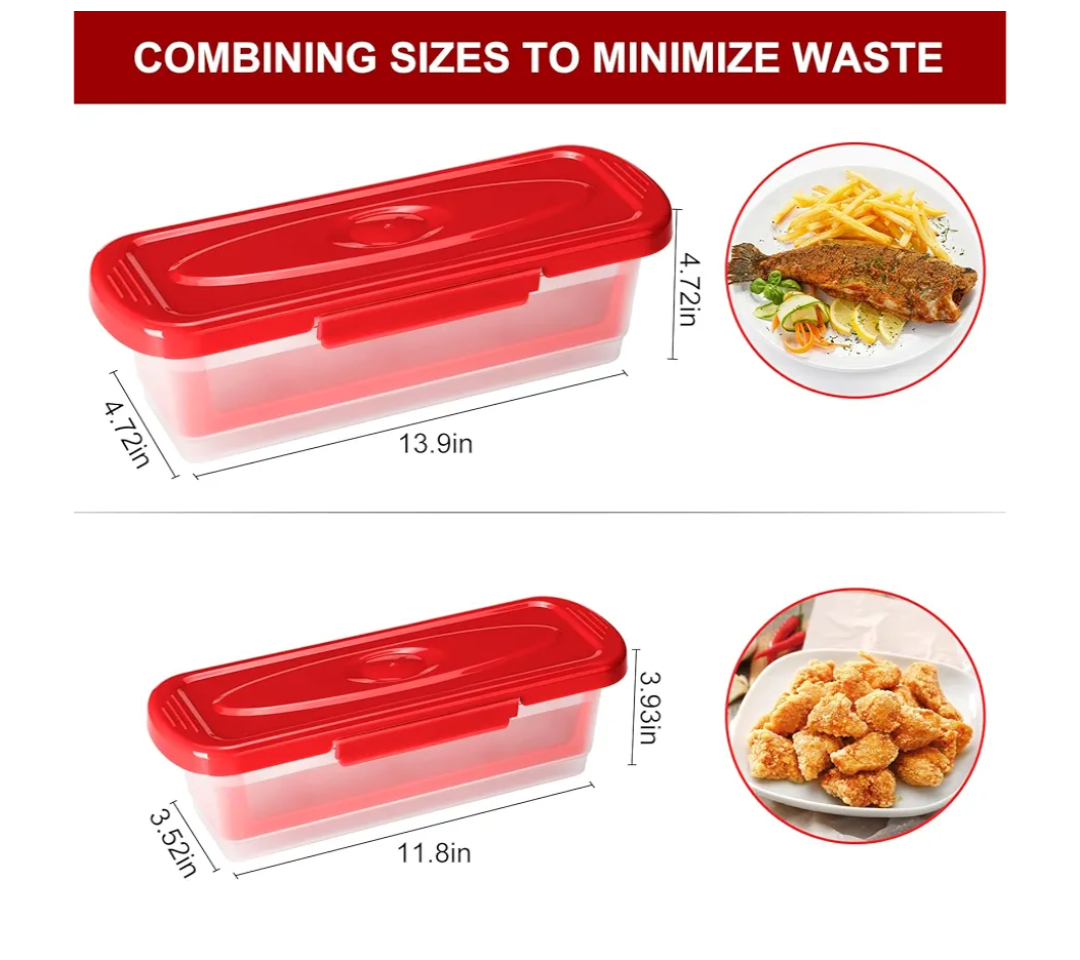 Batter Breader Shaker Bowl with Lid, 2-pack Mess Free Breading Shaker Bowl, Fish Batter Shaker Container with Breading Tray, Batter Bowl Shaker for Fish Frying Chicken Wings Fish Onion Rings Veggies