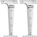 Moxweyeni 2 Pcs 8 x 4 Inches 316 Stainless Steel T Hinges Marine Grade Heavy Duty Boat Hatch Hinge with Screws for Hatch, Yacht, Gate, Door, Fence, Barn, Cabinets, Windows