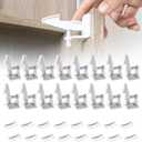 Inaya 16-Pack Cabinet Locks (Standard Length), Child Safety Latches - Baby Proofing Cabinets and Drawer Locks - 3M Adhesive - No Drilling & No Tools Required - Child Proof Your Home
