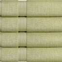 Towel and Linen Mart 4 Pieces Bath Towel Sets - Sage Green - 2 ply Low Twist Luxurious,Quick Dry, Extra Absorbent, 100% Ring Spun Cotton 600 GSM (27 x 54, Pack of 4)