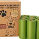 3 x Dog Poop Bags Dog Waste Bags, 120 Count (8 Rolls), Extra Thick Leak-Proof Pet Poop Bags, Unscented, Fits All Dispensers, Green