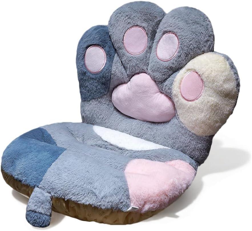 Kawaii Cat Paw Chair Cushion Comfy Plush Desk Seat Pads Cozy Seat Cushion s Cat Claw Lumbar Back Support Pillow for Gamer Chair Floor Sofa Dining Room Bedroom