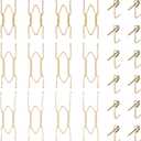 Bilillo 12 Pieces Invisible Wall Plate Hangers 4/6/8 Inches Wall Plate Hangers Stainless Steel Decorative with 12 Pieces Hook with Nails Suitable for 4-10 inch Decorative Antique and Arts(Gold)