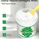 Wall Repair Paste 12 OZ, Drywall Crack & Hole Filler, Fast Drying Spackle for Interior Wall Repair