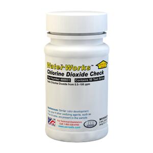 Industrial Test Systems WaterWorks 480031 Chlorine Dioxide Testing Strip, 1 Minute Test Time, 0-100ppm Range (Bottle of 50)