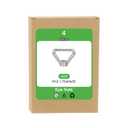 uxcell M12-1.75x64x50mm Lifting Eye Nuts, 4 Pcs 304 Stainless Steel Triangle Shape Threaded Nut Fastener for Home Repairs Rope Fitting