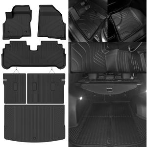 Custom Fit Floor Mats for Chevrolet Bolt EUV 2022-2024(Not for EV), All Weather TPE Floor Liners with Trunk Mat & Backrest Protectors, Odorless Full Set Interior Accessories