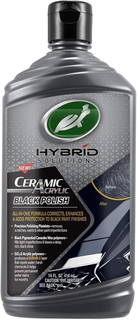 Hybrid Solutions Ceramic Acrylic Black Polish and Wax 14 oz.