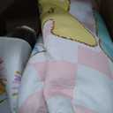 Breling 6 x 8.4 ft Large Classroom Rug Pastel Pink Checkered Area Rug, 5'11" x 8'2"