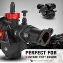 NIBBI Predator 212 Carburetor PE22FL Kit with Air Filters,212 Predator Performance Part Intake Pipe Inlet Manifold For Mini Bike 196cc/212cc/224cc Engine GX160 GX200