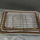 ONEMORE Baking Dishes for Oven, 9x13 Large Casserole Dishes for Oven with Roasting Racks, Rectangular Ceramic Baking Dish Set of 3 for Cooking & Serving, Deep Dish Lasagna Pan (3QT/2.1QT/1.3QT)