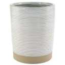 Avanti Linens - Waste Basket, Decorative Trash Can, Ribbed Style Home Decor (Drift Collection)