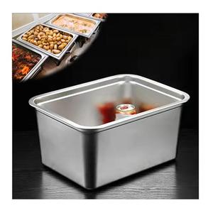 21 * 15cm,20cm,Rectangle Buffet Chafing Water Pan,Reusable Commercial Cookwares Pan for Food,Metal Hotel Deep Steam Table Pan
