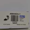 DREAM PAIRS Women's Elastic Ankle Strap Espadrilles Wedge Sandals (7, Navy)