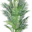 HAIHONG 6FT Artificial Palm Tree,Faux Areca Palm Plant with Real Touch Leaves and Adjustable Branches,Fake Tropical Palm Tree for Home Office Indoor Outdoor Modern Decoration