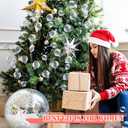 4 Pcs 14.96 Inches Iridescent Valentine's Day Tree Picks Iridescent Ball Ornaments Sticks Picks Garland for Wreath DIY Crafts Vase Filler Branches Tree Topper Home Stairs Decoration