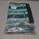 Beach Tote Bag for Women, Lightweight Foldable Waterproof Mesh Pool Bag (Tropical Striped)