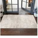 Washable 2x5 Kitchen Runner Rug: Abstract Water Resistant Sink Stove Entryway Rug Soft Living Room Bedroom Beside Carpet Thin Low Pile Non-Slip Hallway Bathroom Laundry Room Floor Mat(2X5,Beige/Cream)