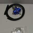 Adjustable Fuel Pressure Regulator With Gauge Hose 0-140 PSI Universal 6AN FPR Kit Aluminum Blue