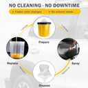 SRQ R500 LVLP Air Spray Gun with 650ml Mixing Cup & 600ml Reusable Plastic Cup, 1.3/1.7/2.0mm Nozzles Paint Gun Sprayer, Automotive Paint Gun for Car, Furniture, Fence, Varnish& Top Coat
