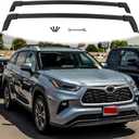 Cross Bars Fit for Toyota Highlander XLE & XSE Limited & Platinum & XSE 2020 2021 2022 2023 2024 2025 Roof Rack Black Cargo Baggage Luggage (Models with Factory Roof Rails)