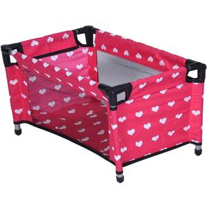 Doll Fold n' Store Pack N' Play - Doll Play Yard with Cute Hearts Design