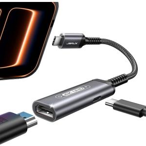 JSAUX USB C to HDMI with PD Charger Adapter, 2-in-1 Type C to HDMI 4K@30Hz/100W Charging Compatible with iPhone 17 Pro Max/Air/ 16 Pro Max/15 Pro Max,Samsung S24/S23,MacBook,Dell,Steam Deck,ROG Ally