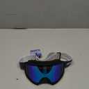 Ski/Snowboard Goggles for Men Women, OTG Snow Goggles Anti Fog 100% UV Protection Snowboarding Goggles (A03-black/Revo Blue)