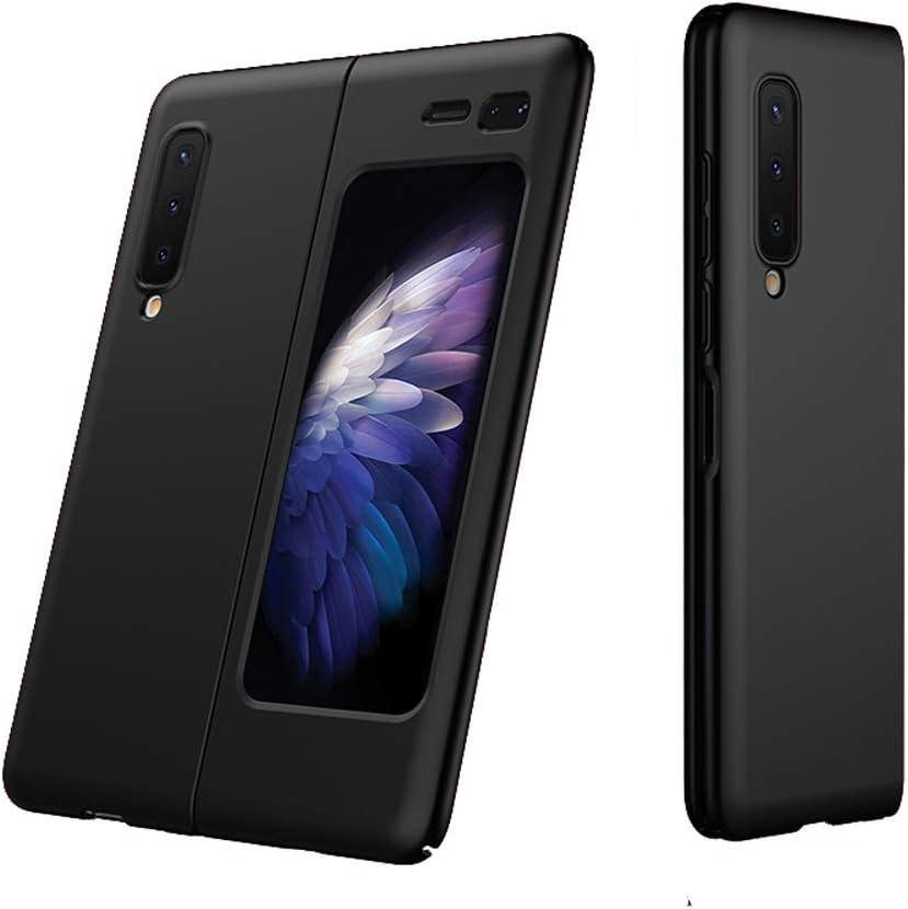 Samsung Galaxy Fold case, Ranyi Ultra Thin Matte Design 360 Full Body Protection Shock Absorbing Slim Fit Flexible Hard Rubber Case Cover for Samsung Galaxy Fold (2019), Black