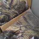 Chezmoi Collection Pierre Comforter Set King Size, 7-Piece Burgundy Black Gold Medallion Paisley Jacquard Bedding Set