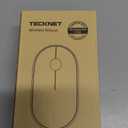 TECKNET Bluetooth Mouse, 2.4G USB-A Compact and Portable Mouse for Laptop 2 Modes(BT3.0/5.0+2.4Ghz), Silent Slim Clicks with USB Receiver, Compatible with PC, Chromebook, Mac - White