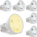GU10 LED Light Bulb,40 Watt Equivalent Soft White 2700K,Non-Dimmable,Efficient 6W,600 Lumens 2 Prong Track Light Bulbs,20000 Hours,Ideal for Kitchen,Range Hood,Living Room,Bedroom, 6-Packs