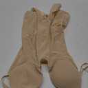 Decorus Women's Low Back Full Deep Plunge Strapless Bodysuit Mid Thigh Backless Shapewear Tummy Control Shaping Body Shaper (Medium, Beige)