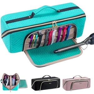 ELCUPA Large Travel Bag - 2in1 Hair Tools Organizer for Dryer Brush, Flat Irons, Straighteners, Curling Irons, Makeup Bag