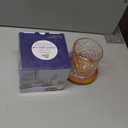 Rotatable Old Fashioned Glass Cup, 275ml/10oz Crystal Whiskey Glass Set of 2, Wood Coaster, Thickening, Used as Rum Glass Cup, Cocktail, Coffee, Milk to Relax and Reduce Stress, Christmas gifts (Clear Diamond Style)