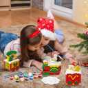 Watersay 6 Set Christmas Ceramics to Paint Express Train Ceramics Xmas Craft with Palette and Brushes Snowman Baker Gingerbread Man Party Favors Table Decoration Gifts