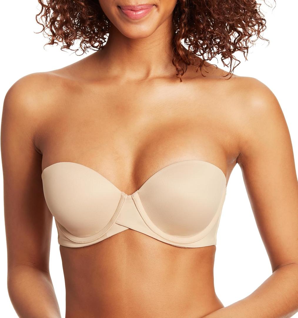 Maidenform Women's Self Expressions Stay Put Strapless Bra, Underwire, 5-Way Convertible Straps (34A, Body Beige)