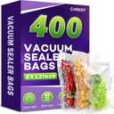 CAREGY Vacuum Sealer Bags 400 Quart 8" x 12" with BPA Free for Food Storage Meal Prep or Sous Vide