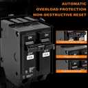 THQL1250 50 Amp 2-Pole Circuit Breaker, Plug-in Mount, Thermal Magnetic Protection, 10KA Interrupt, 110/220V, Compatible with GE Q-Line & Thick Series Load Centers
