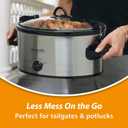 Crock-Pot SCCPVL600S Cook' N Carry 6-Quart Oval Manual Portable Slow Cooker, Silver
