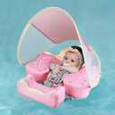 Swimbobo Non Inflatable Baby Floats for Pool with Canopy (Pink Ice Cream)