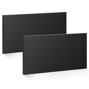 2 Pcs Black HDPE Plastic Sheet, 1/2" Thick 6"x 12",High Density Polyethylene Sheet Board Hard Solid HDPE Plastic Block Sheets for DIY Projects for Machining Home
