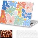 AKIT Compatible with MacBook Air 13 inch Case M5 2026 2025-2022 M4 M3 M2 A3449 A3240 A3113 A2681, Pattern Hard Shell Laptop Case+Screen Protector+Keyboard Cover for Mac Air 13.6 inch, ColorfulFlowers