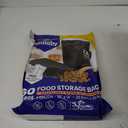 Wallaby 60 Count 1-Gallon Gusset Mylar Bags with 400cc Oxygen Absorbers, 15 Mil Total Thicker Long-Term Food Storage Pouches, 10x14 Stand-Up Resealable Heat-Sealable Airtight Packaging - Matte Black (1-Gallon 60 Pack, Matte Black)