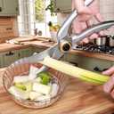 Multifunctional, Heavy-Duty, Large Kitchen Scissors with Non-Slip Handle and Auto Unlock Feature Ideal for Cutting Meat, Poultry, Roasts, Turkey, and Fish Essential Everyday Kitchen Tool.