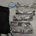 Kerecsen Reading Glasses 5 Pairs Fashion Ladies Readers Spring Hinge with Pattern Print Eyeglasses for Women (Mix Color -2, 0.75)