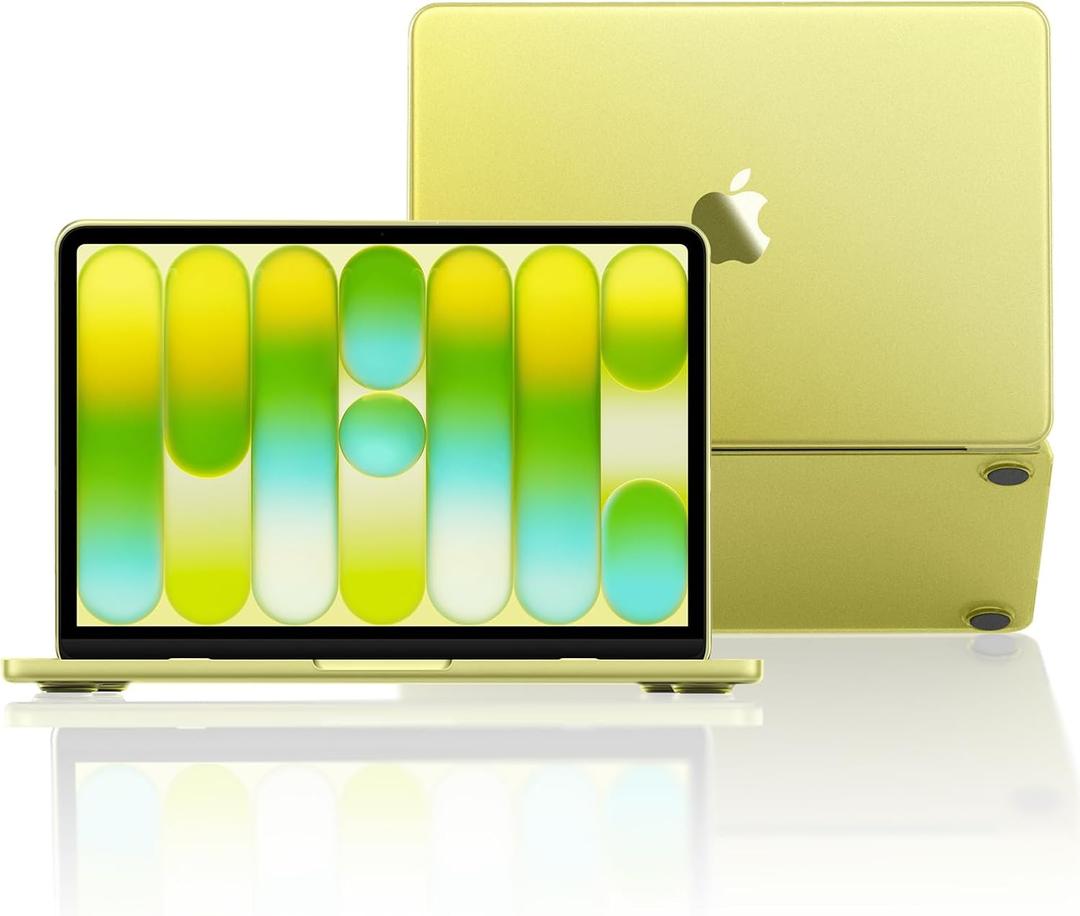 Macaset for MacBook Neo Case 13 inch 2026 (A18 Pro, Model A3404), Precision 1:1 Fit | True-to-Original Color | Matte Hard Shell, Yellow Cover Scratch & Fingerprint Resistant - Citrus Clear