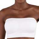 SHAPERMINT Strapless Bra - Bandeau top, Strapless Bras for Women, Plus Size Lingerie for Women, Free Clear Bra Straps (White, S)