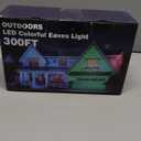 300FT Permanent Outdoor RGB Lights, IP67 Waterproof Smart Eave Lighting, with App/Remote Control Eaves Light, DIY LED Scenes Modes for House Roof Decor,Christmas,Party,All Holiday and Daily.