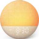 Dreamegg Sunrise 2 - Sunrise Alarm Clock, Sound Machine for Sleep, Favorites Mode, Sleep Routines, Dimmable Night Light, 29 Soothing Sounds, White Noise Machine, Wake Up Light for Bedrooms (Cream)